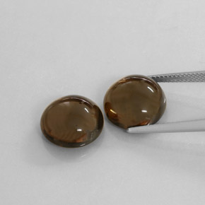 캐럿 천연 스모키 브라운 스모키 쿼츠 보석, 투명한, 12.07 mm, 투명/반투명