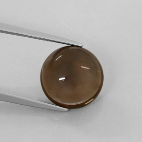6.22캐럿 천연 스모키 브라운 스모키 쿼츠, 투명한, 12.10 mm, 투명/반투명