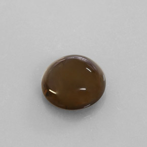6.22캐럿 천연 스모키 브라운 스모키 쿼츠, 투명한, 12.10 mm, 투명/반투명