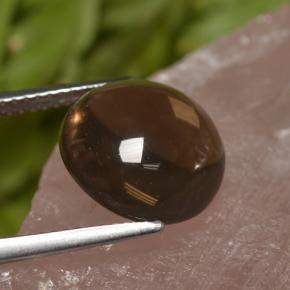 6.82캐럿 천연 Chocolate Brown  스모키 쿼츠, 라운드 컷, 12.07 mm, 투명한