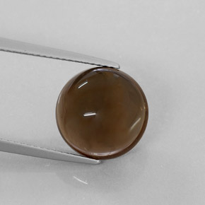 7.22캐럿 천연 스모키 브라운 스모키 쿼츠, 투명한, 12.06 mm, 투명/반투명