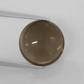 6.15캐럿 천연 스모키 브라운 스모키 쿼츠, 투명한, 11.89 mm, 투명/반투명