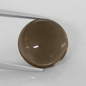 6.99캐럿 천연 스모키 브라운 스모키 쿼츠, 투명한, 12.28 mm, 투명/반투명