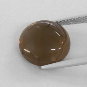 6.99캐럿 천연 스모키 브라운 스모키 쿼츠, 투명한, 12.28 mm, 투명/반투명