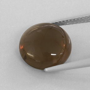 6.40캐럿 천연 스모키 브라운 스모키 쿼츠, 투명한, 12.03 mm, 투명/반투명