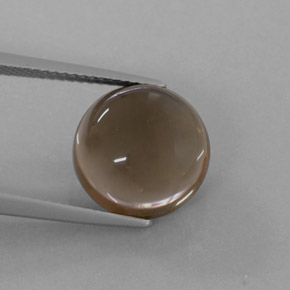 6.40캐럿 천연 스모키 브라운 스모키 쿼츠, 투명한, 11.89 mm, 투명/반투명