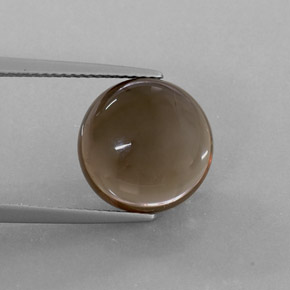 6.72캐럿 천연 스모키 브라운 스모키 쿼츠, 투명한, 11.92 mm, 투명/반투명