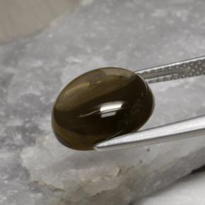 6.79캐럿 천연 스모키 브라운 스모키 쿼츠, 라운드 컷, 12.10 mm, 투명한