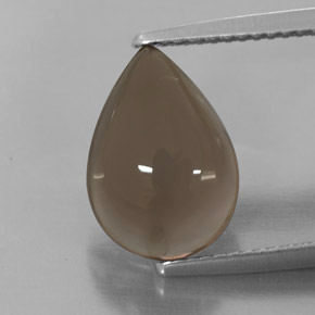 4.05캐럿 천연 스모키 브라운 스모키 쿼츠, 투명한, 12.9×9.1 mm, 투명/반투명
