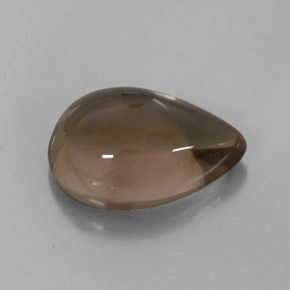 4.05캐럿 천연 스모키 브라운 스모키 쿼츠, 투명한, 12.9×9.1 mm, 투명/반투명