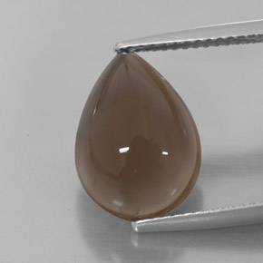 6.75캐럿 천연 스모키 브라운 스모키 쿼츠, 투명한, 14.1×10.2 mm, 투명/반투명