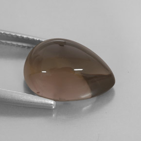 6.75캐럿 천연 스모키 브라운 스모키 쿼츠, 투명한, 14.1×10.2 mm, 투명/반투명