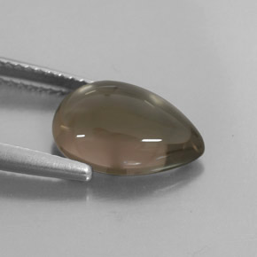 3.83캐럿 천연 스모키 브라운 스모키 쿼츠, 투명한, 12.8×9 mm, 투명/반투명