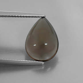 4.80캐럿 천연 스모키 브라운 스모키 쿼츠, 투명한, 13.8×10.2 mm, 투명/반투명