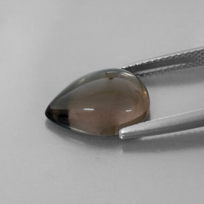 4.80캐럿 천연 스모키 브라운 스모키 쿼츠, 투명한, 13.8×10.2 mm, 투명/반투명