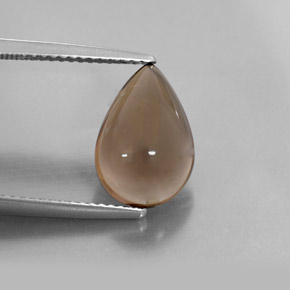 3.68캐럿 천연 스모키 브라운 스모키 쿼츠, 투명한, 12.8×8.8 mm, 투명/반투명