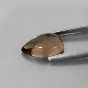 3.68캐럿 천연 스모키 브라운 스모키 쿼츠, 투명한, 12.8×8.8 mm, 투명/반투명
