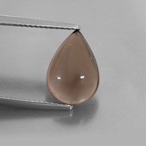 4.39캐럿 천연 스모키 브라운 스모키 쿼츠, 투명한, 13.1×9.2 mm, 투명/반투명