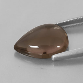 4.53캐럿 천연 스모키 브라운 스모키 쿼츠, 투명한, 14.2×10 mm, 투명/반투명