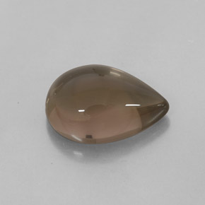 4.14캐럿 천연 스모키 브라운 스모키 쿼츠, 투명한, 12.9×9 mm, 투명/반투명