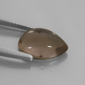 3.89캐럿 천연 스모키 브라운 스모키 쿼츠, 투명한, 12.7×9 mm, 투명/반투명
