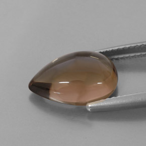 4.06캐럿 천연 스모키 브라운 스모키 쿼츠, 투명한, 13.2×9.1 mm, 투명/반투명
