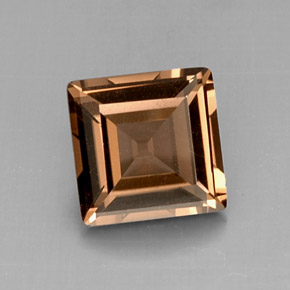 4.21캐럿 천연 스모키 브라운 스모키 쿼츠, 스퀘어, 10.2×10.1 mm, VS