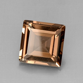 4.21캐럿 천연 스모키 브라운 스모키 쿼츠, 스퀘어, 10.2×10.1 mm, VS