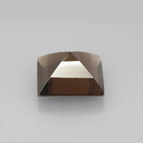3.96캐럿 천연 스모키 브라운 스모키 쿼츠, 스퀘어, 10.2×10.2 mm, VVS-VS