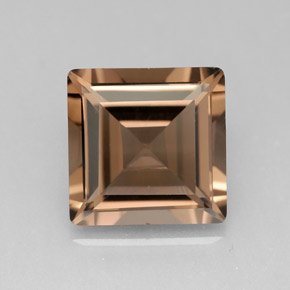 4.06캐럿 천연 스모키 브라운 스모키 쿼츠, 스퀘어, 10.1×10 mm, VVS-VS