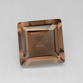 3.83캐럿 천연 스모키 브라운 스모키 쿼츠, 스퀘어, 10.1×10 mm, VVS-VS