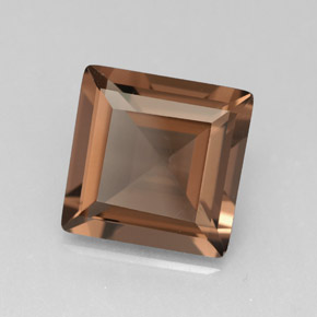3.83캐럿 천연 스모키 브라운 스모키 쿼츠, 스퀘어, 10.1×10 mm, VVS-VS