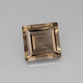 4.16캐럿 천연 스모키 브라운 스모키 쿼츠, 스퀘어, 10×10 mm, VVS-VS