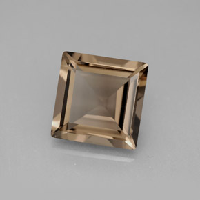 4.16캐럿 천연 스모키 브라운 스모키 쿼츠, 스퀘어, 10×10 mm, VVS-VS