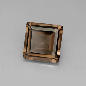 3.93캐럿 천연 스모키 브라운 스모키 쿼츠, 스퀘어, 10.2×10 mm, VVS-VS