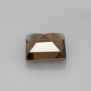 3.93캐럿 천연 스모키 브라운 스모키 쿼츠, 스퀘어, 10.2×10 mm, VVS-VS