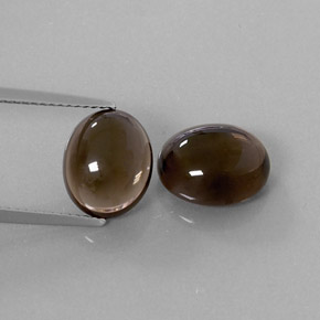 캐럿 천연 스모키 브라운 스모키 쿼츠 보석, 타원형 컷, 10.8×8.8 mm, 투명한