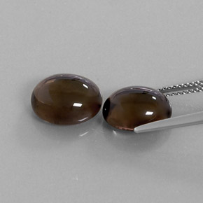 캐럿 천연 스모키 브라운 스모키 쿼츠 보석, 타원형 컷, 10.8×8.8 mm, 투명한