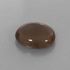 2.98캐럿 천연 스모키 브라운 스모키 쿼츠, 타원형 컷, 11×9.1 mm, 투명한