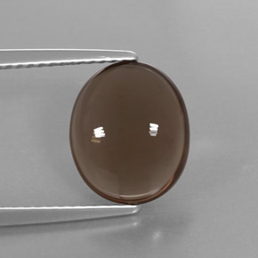 2.98캐럿 천연 스모키 브라운 스모키 쿼츠, 타원형 컷, 11×9.1 mm, 투명한