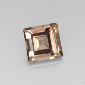 4.05캐럿 천연 스모키 브라운 스모키 쿼츠, 스퀘어, 10×10 mm, VVS-VS