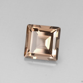 4.05캐럿 천연 스모키 브라운 스모키 쿼츠, 스퀘어, 10×10 mm, VVS-VS