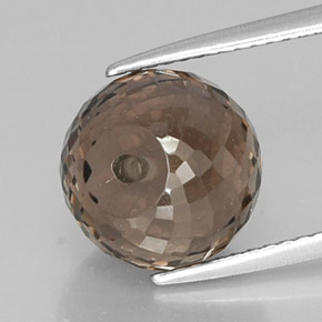 7.00캐럿 천연 스모키 브라운 스모키 쿼츠, 구형 / 볼, 10.1×9.6 mm, VVS-VS