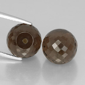 캐럿 천연 스모키 브라운 스모키 쿼츠 보석, 구형 / 볼, 10×9.2 mm, VVS-VS