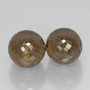 캐럿 천연 스모키 브라운 스모키 쿼츠 보석, 구형 / 볼, 10×9.4 mm, VVS-VS