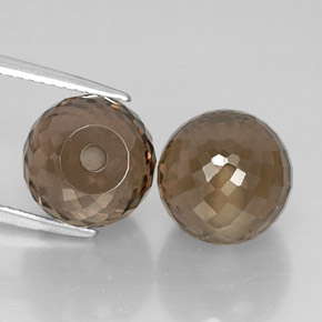 캐럿 천연 스모키 브라운 스모키 쿼츠 보석, 구형 / 볼, 10×9.4 mm, VVS-VS
