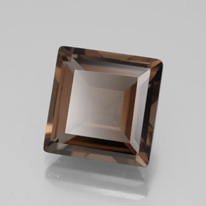 4.50캐럿 천연 스모키 브라운 스모키 쿼츠, 스퀘어, 10.2×10.1 mm, VVS-VS