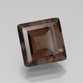 4.53캐럿 천연 스모키 브라운 스모키 쿼츠, 스퀘어, 10.1×10.1 mm, VVS-VS