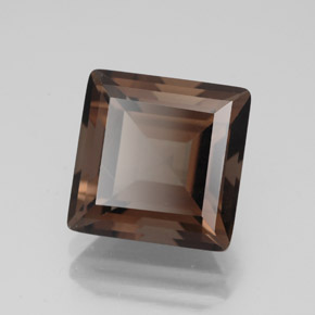 4.53캐럿 천연 스모키 브라운 스모키 쿼츠, 스퀘어, 10.1×10.1 mm, VVS-VS