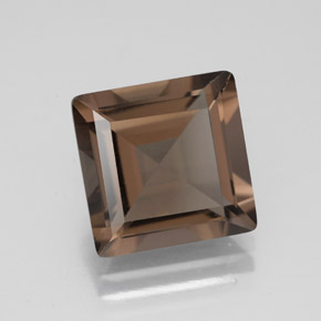 4.30캐럿 천연 스모키 브라운 스모키 쿼츠, 스퀘어, 10.1×10 mm, VVS-VS